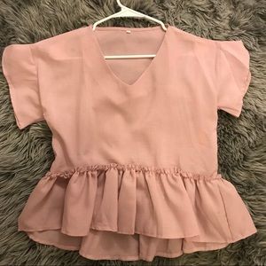 Pink Ruffle Shirt